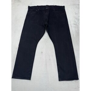 Polo Ralph Lauren Varick Slim Straight Jeans Men's 42 Black (43x29 )Big & Tall